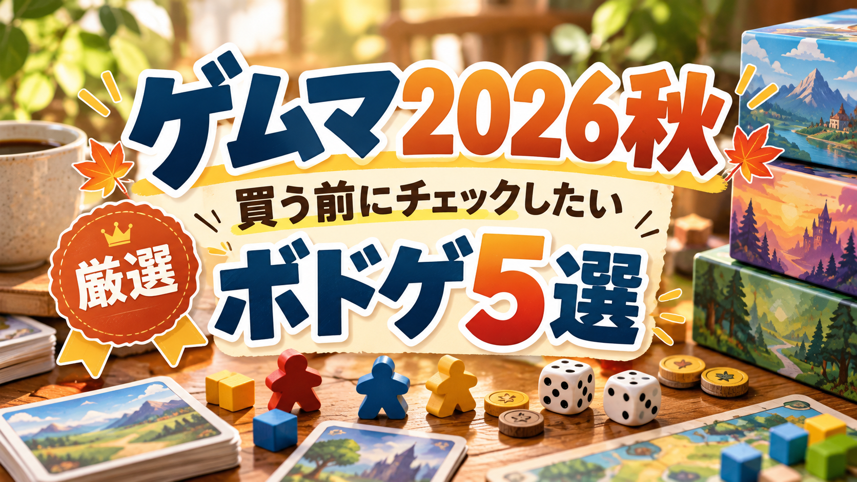 ゲムマ2026秋 買う前にチェックしたいボドゲ5選