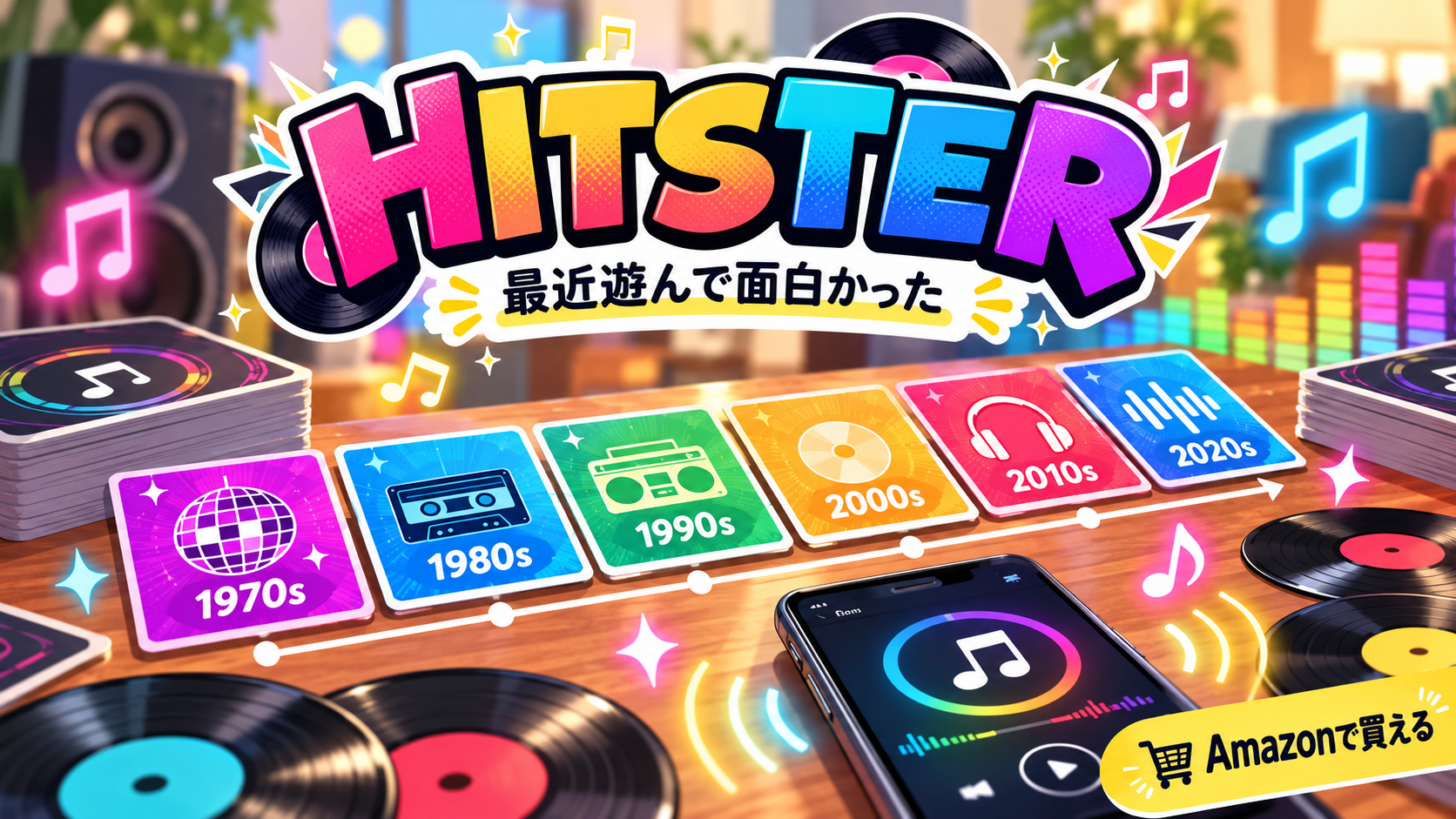 HITSTER ボードゲームのイメージ