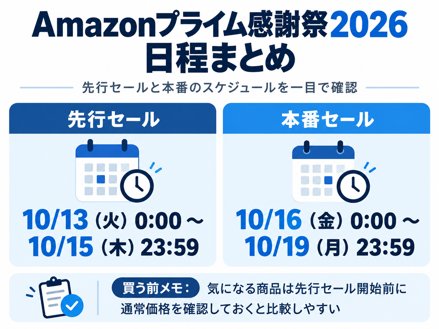 Amazonプライム感謝祭2026の先行セール10月13日から15日と本番10月16日から19日の日程まとめ
